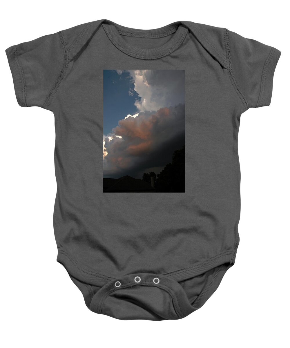 Usa Baby Onesie featuring the photograph Reflective Clouds by LeeAnn McLaneGoetz McLaneGoetzStudioLLCcom