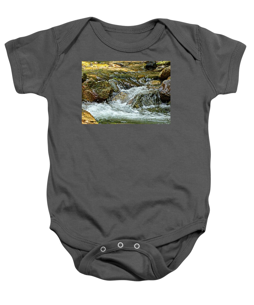 Rocky River Baby Onesie featuring the photograph Rocky River by Lydia Holly