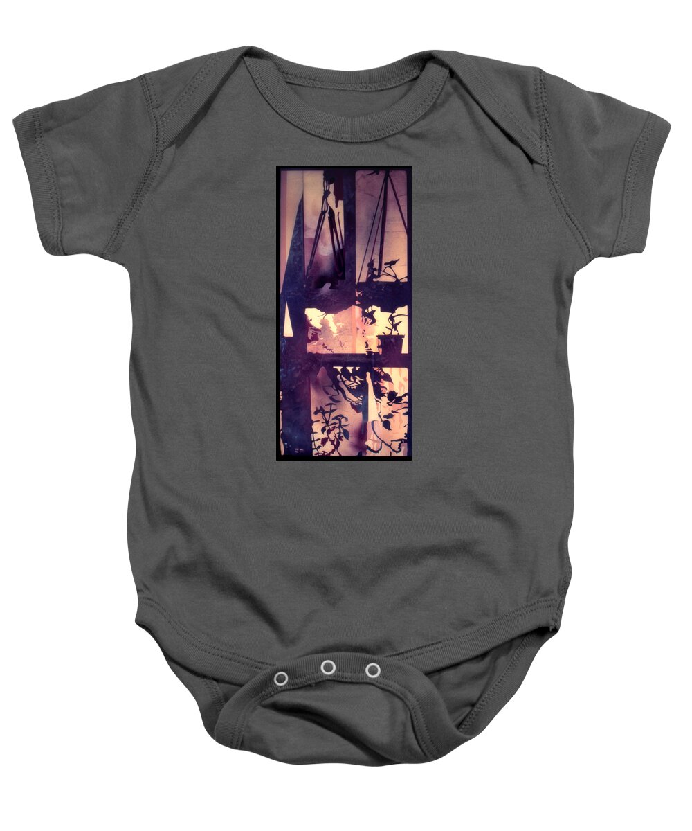 Shadows Baby Onesie featuring the painting Shadows 1975 by Nancy Griswold
