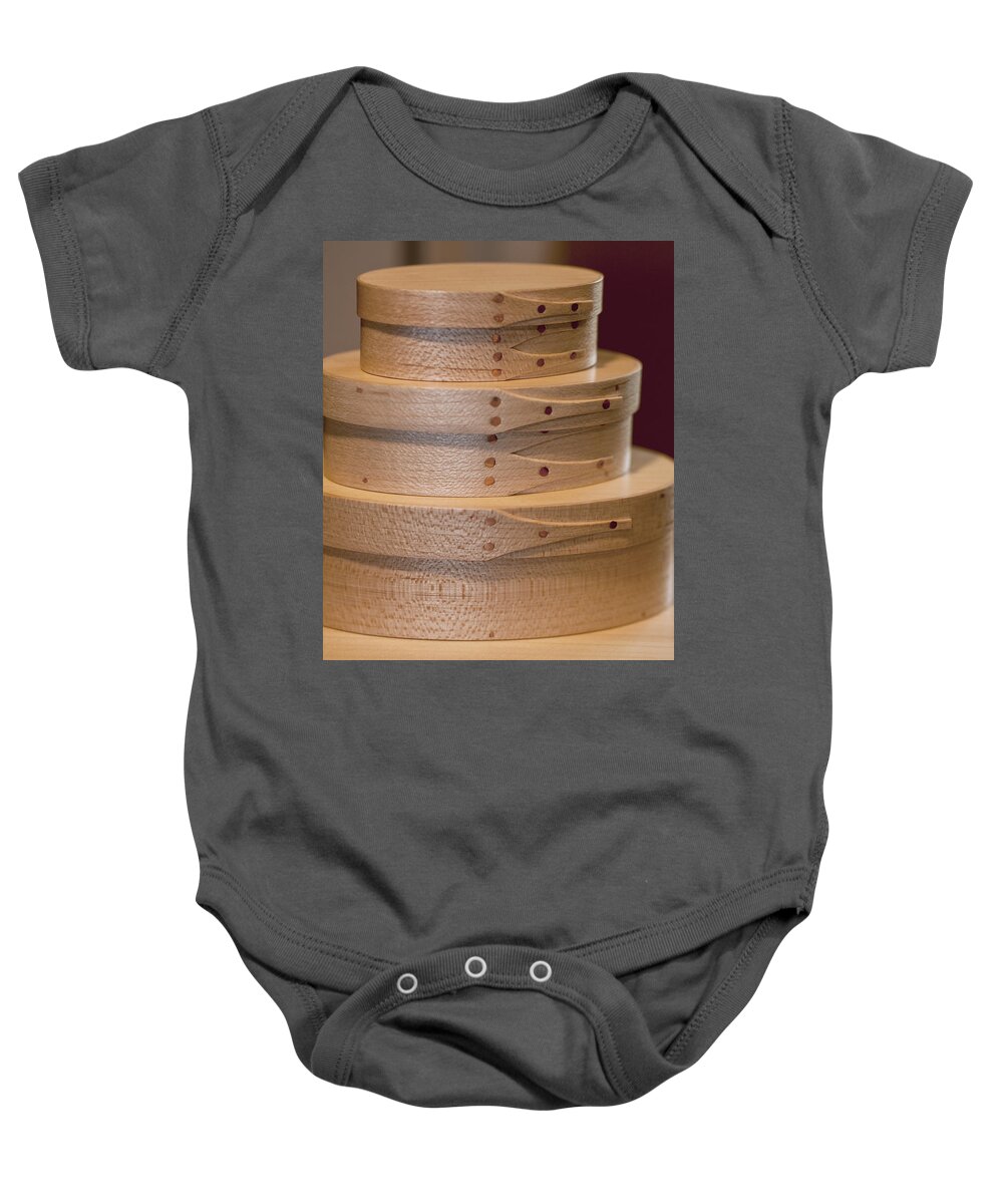 Shakers Baby Onesie featuring the photograph Shaker Storage Boxes by Wilma Birdwell