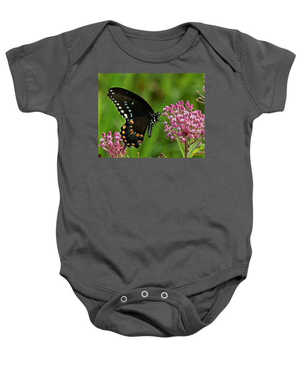 Nature Baby Onesie featuring the photograph Spicebush Swallowtail DIN039 by Gerry Gantt