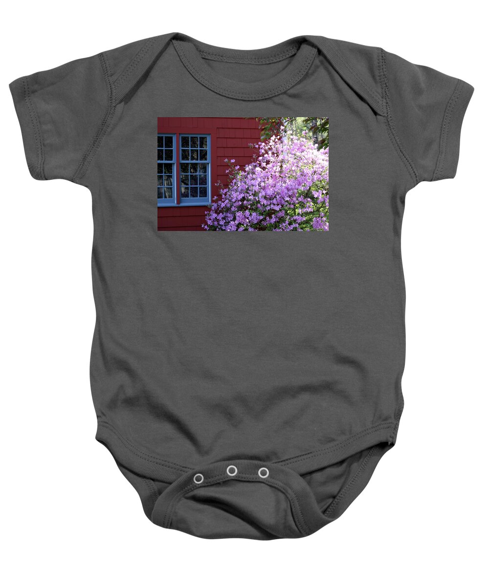 Purple Flowers Baby Onesie featuring the photograph Spring Has Arrived by Kim Galluzzo