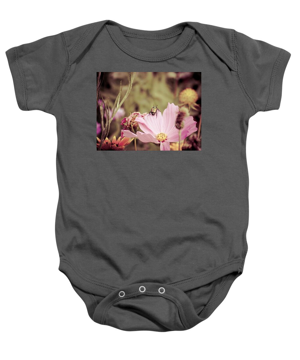 Flower Baby Onesie featuring the photograph Stop Buggin' Me by Trish Tritz
