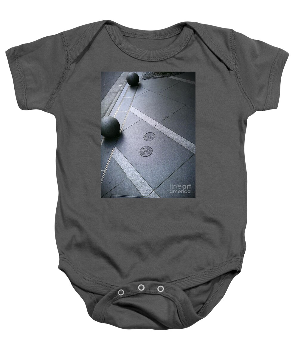 Street Baby Onesie featuring the photograph Street Patterns by Eena Bo