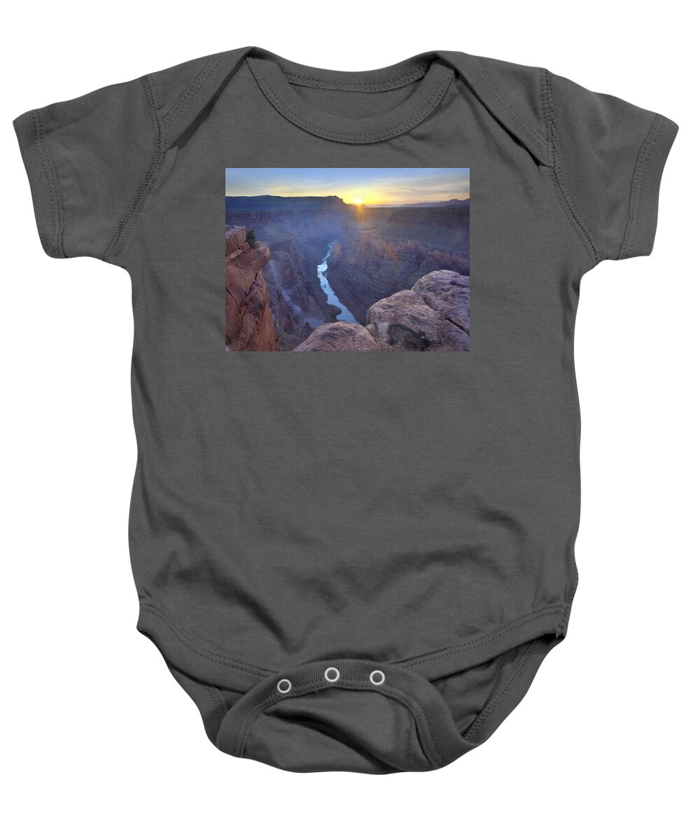 00175256 Baby Onesie featuring the photograph Sunrise As Seen From Toroweap Overlook by Tim Fitzharris