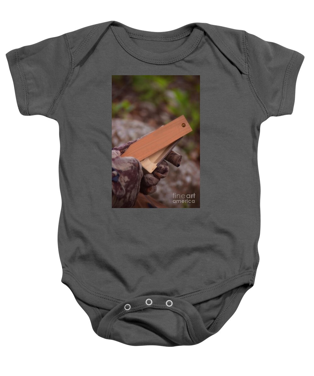 Donna Baby Onesie featuring the photograph The Call by Donna Greene