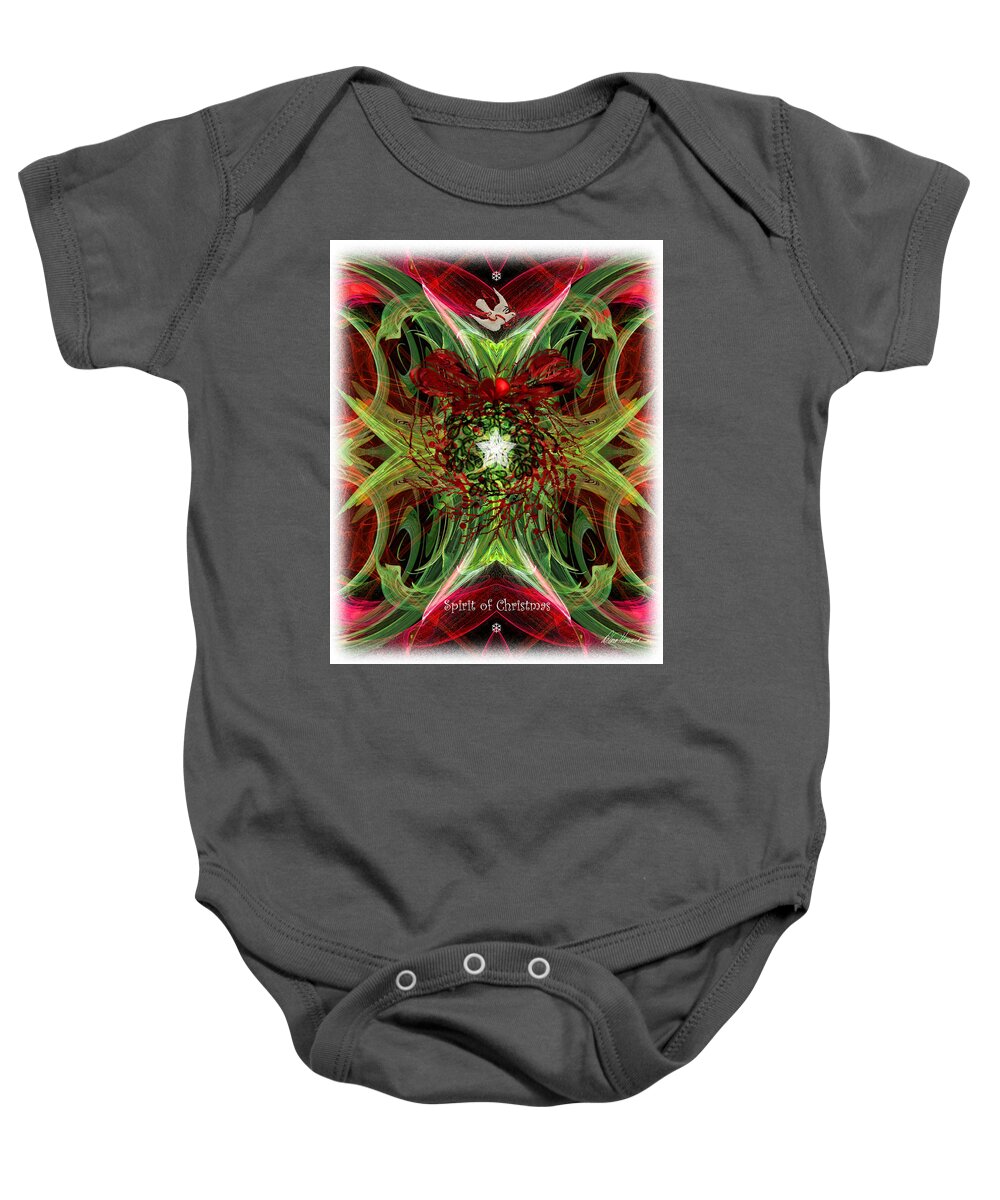 Angel Baby Onesie featuring the digital art The Spirit of Christmas by Diana Haronis