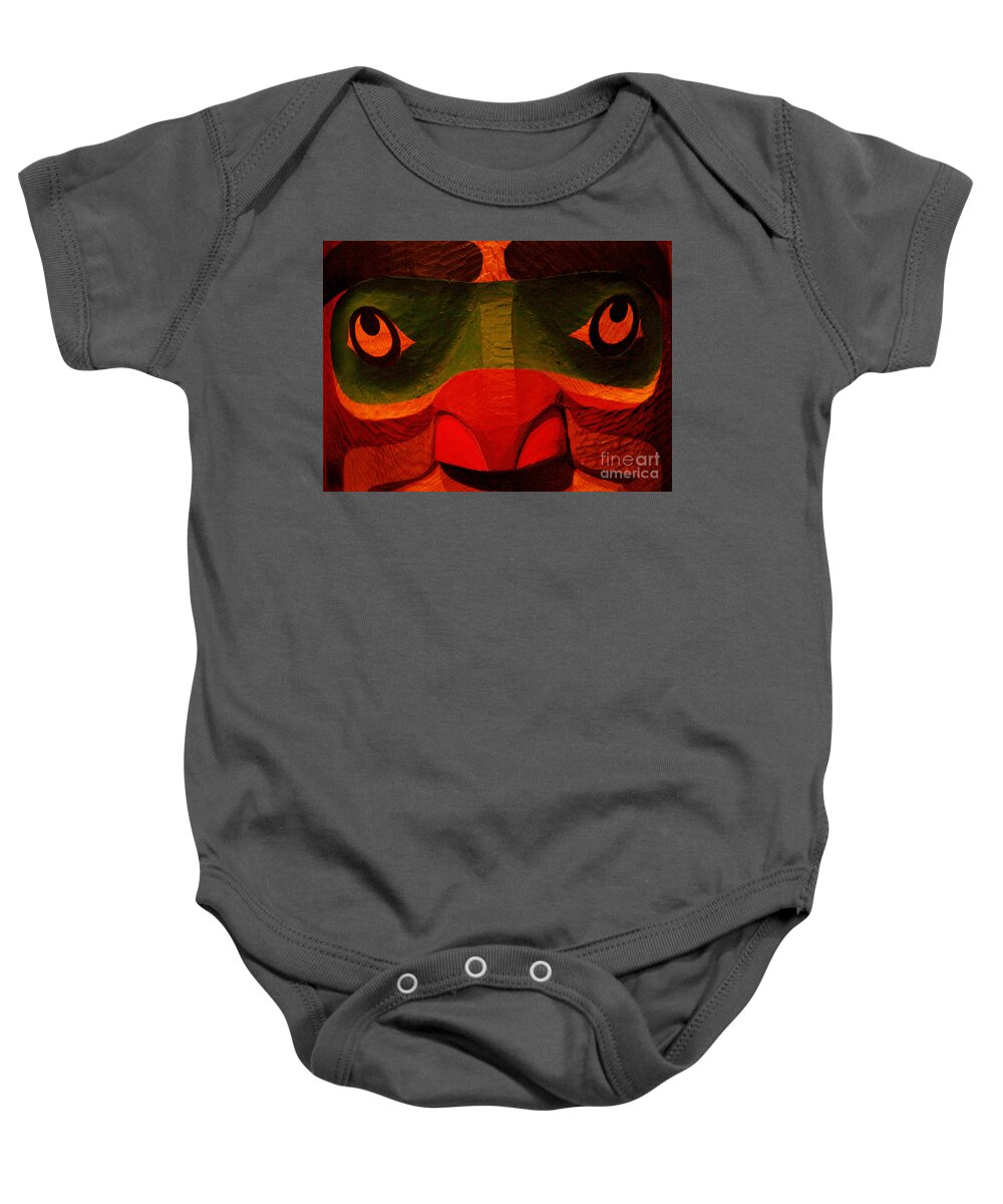 Totem Baby Onesie featuring the photograph Totem by Ellen Cotton