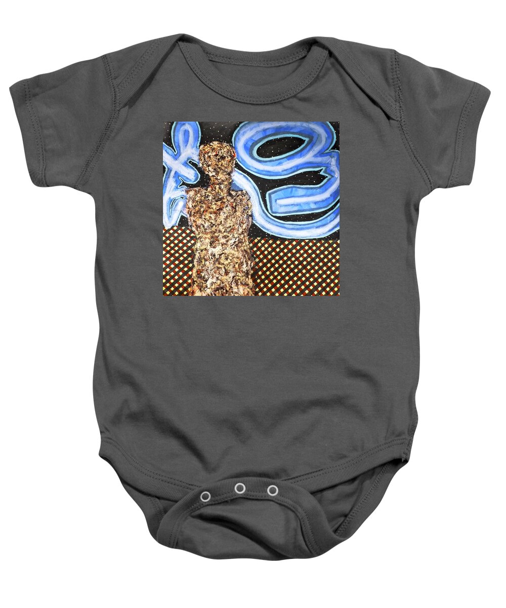 Baby Onesie featuring the painting Train 1 by JC Armbruster