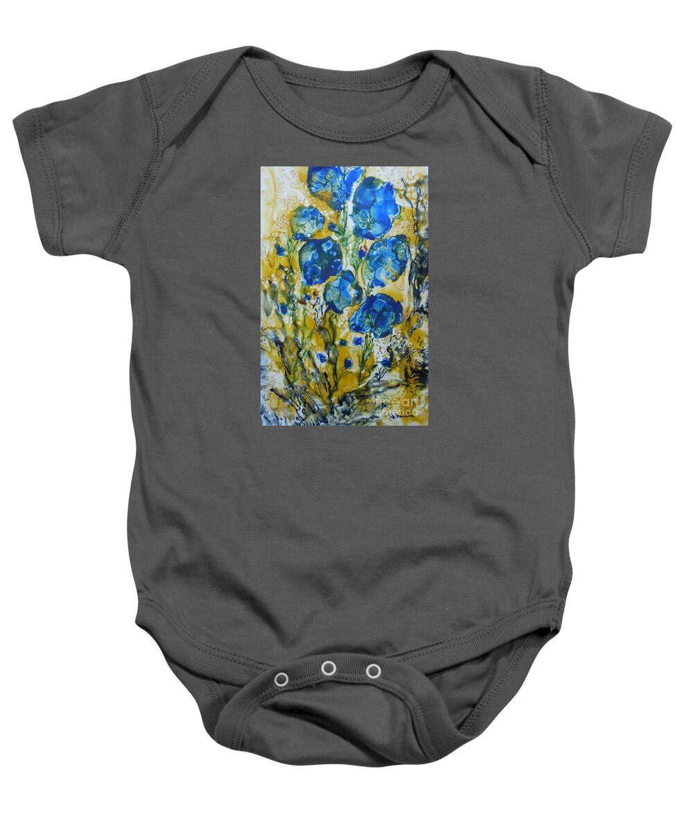 Father Baby Onesie featuring the painting Tribute to Father by Heather Hennick