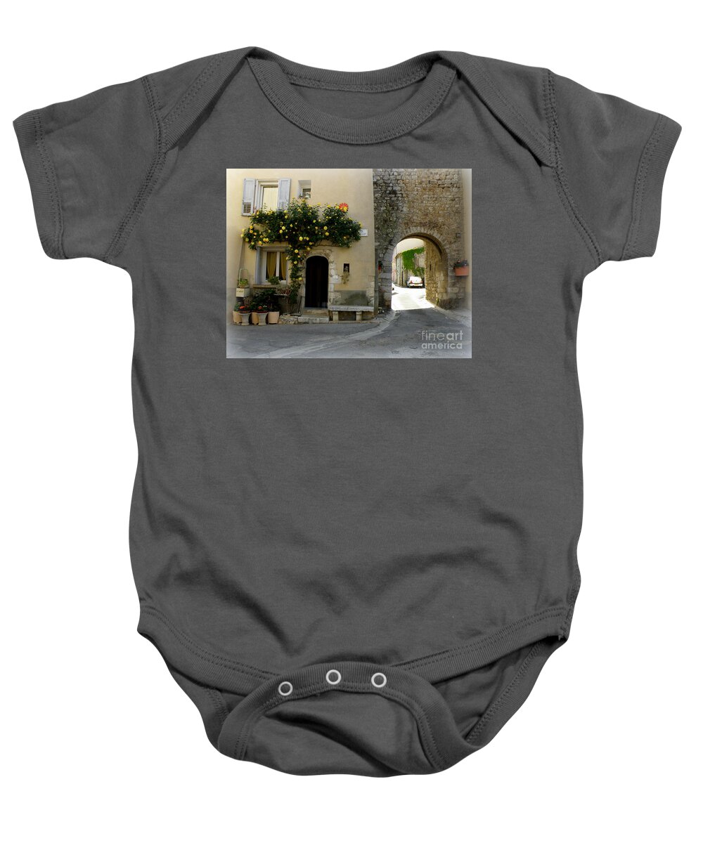 Village Scene Baby Onesie featuring the photograph Village house in Quinson by Lainie Wrightson