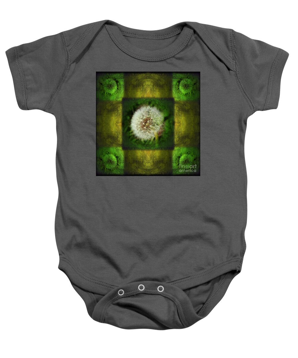 Green Baby Onesie featuring the photograph Waiting for a Wish by Laura Iverson