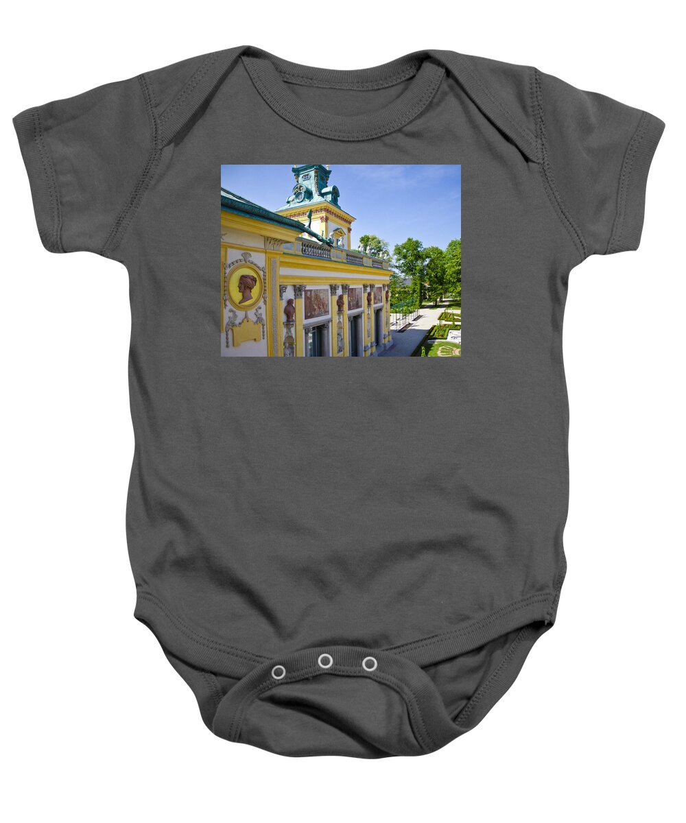 Wilanow Palace Baby Onesie featuring the photograph Warsaw Poland - Wilanow Palace by Jon Berghoff