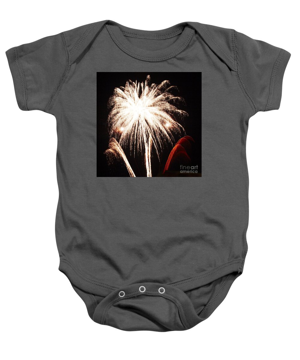 Fireworks Baby Onesie featuring the photograph White flower by Agusti Pardo Rossello