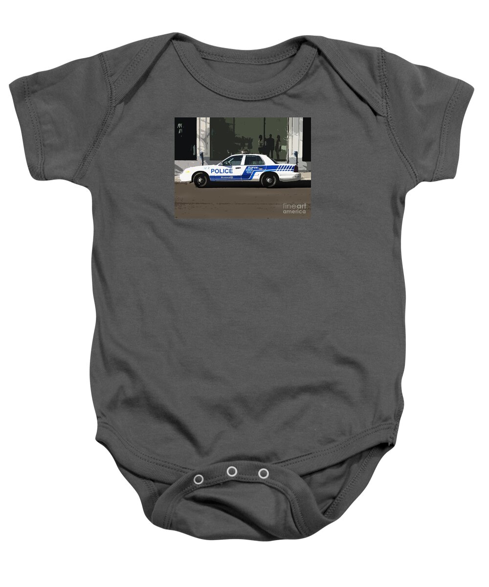 Police Cars Baby Onesie featuring the photograph Montreal Police Car Poster Art by Reb Frost