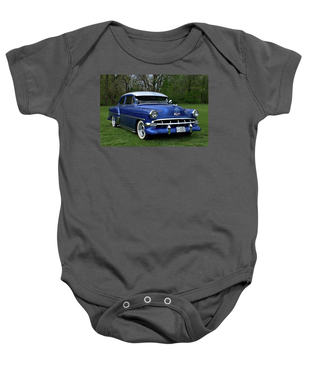 1954 Baby Onesie featuring the photograph 1954 Chevrolet Street Rod by Tim McCullough