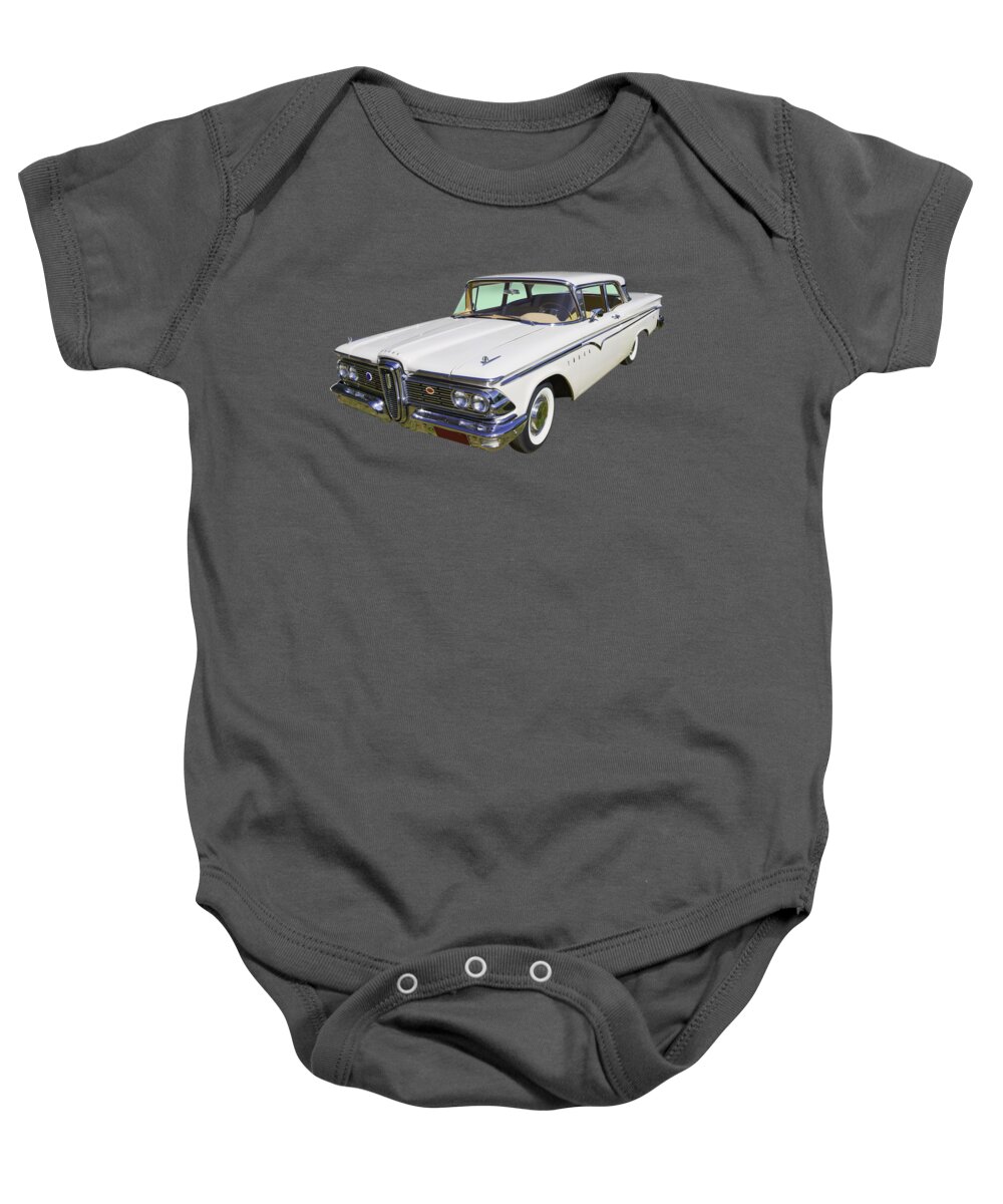 1959 Edsel Ranger Baby Onesie featuring the photograph 1959 Edsel Ford Ranger by Keith Webber Jr