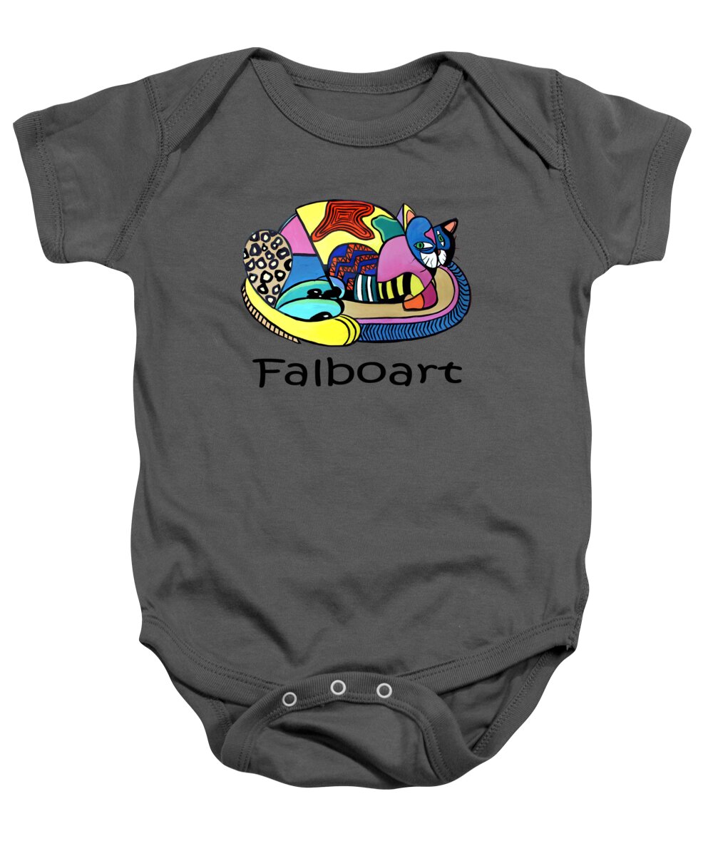 A Cat Named Picasso T-shirts Baby Onesie featuring the painting A Cat Named Picasso by Anthony Falbo