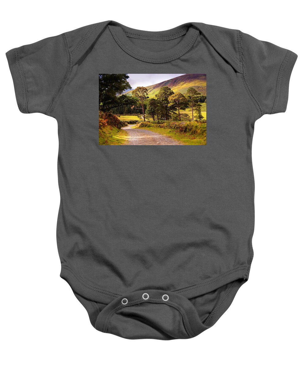 Ireland Baby Onesie featuring the photograph Celtic Spirit. Wicklow Mountains. Ireland by Jenny Rainbow