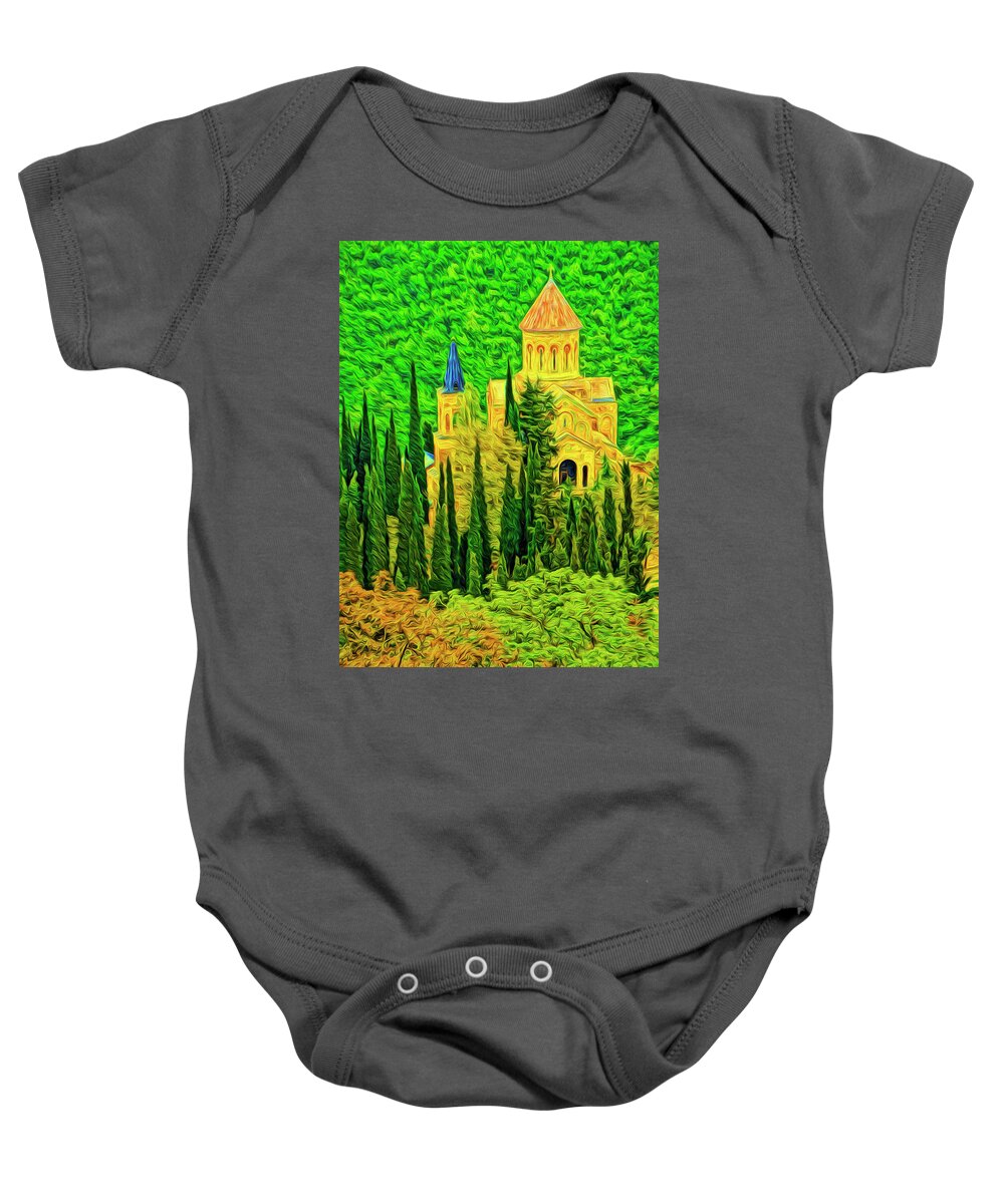 Georgia Baby Onesie featuring the photograph Church in the Forest #1 by Dennis Cox