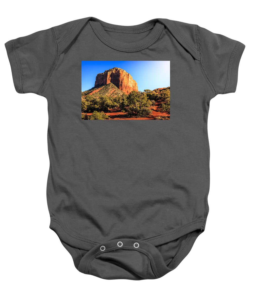 America Baby Onesie featuring the photograph Courthouse Butte #1 by Alexey Stiop