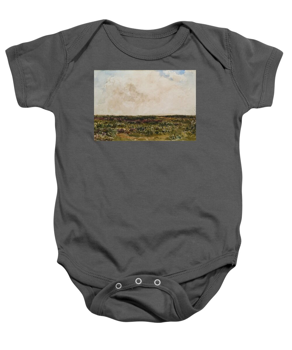 Thomas Collier Baby Onesie featuring the painting Dorset Landscape #1 by MotionAge Designs