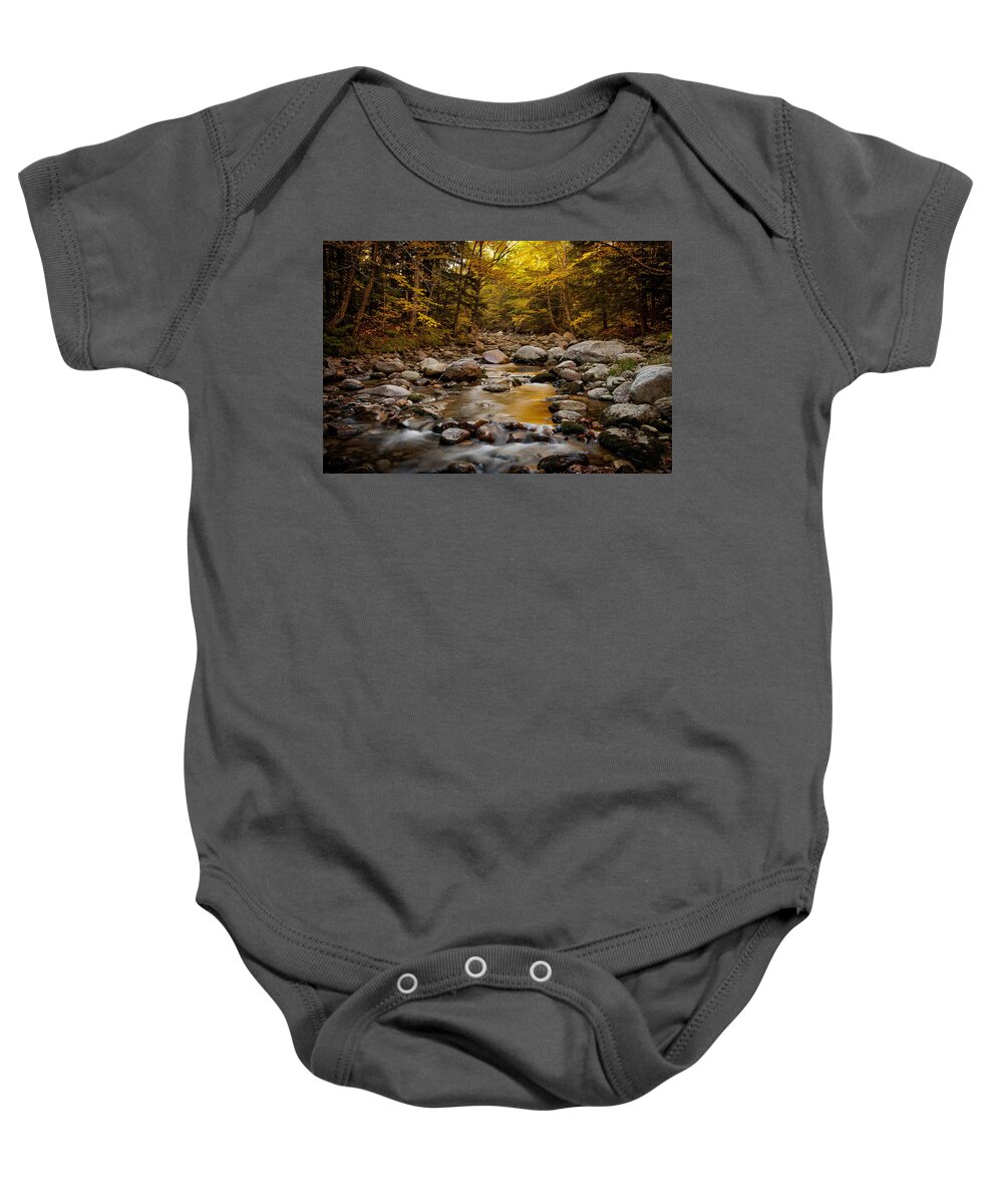 Fall Baby Onesie featuring the photograph Fall on the Gale River #1 by Benjamin Dahl