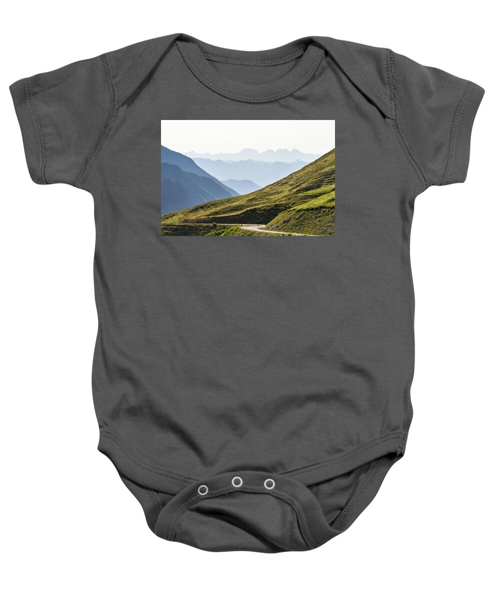 Sunset Baby Onesie featuring the photograph French Alps at Sunset #2 by Paul MAURICE