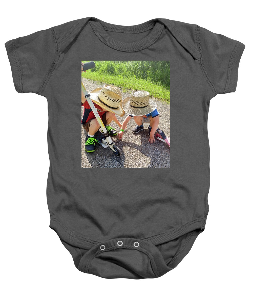 Hats Baby Onesie featuring the photograph Friends #1 by Nick Mares