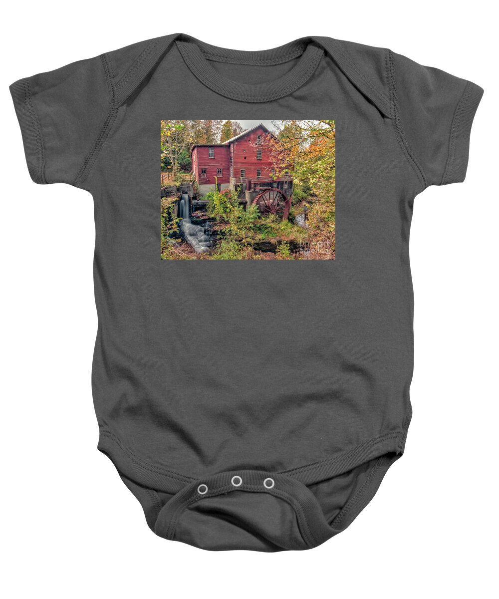 Grist Baby Onesie featuring the photograph Grist Mill II #1 by Rod Best