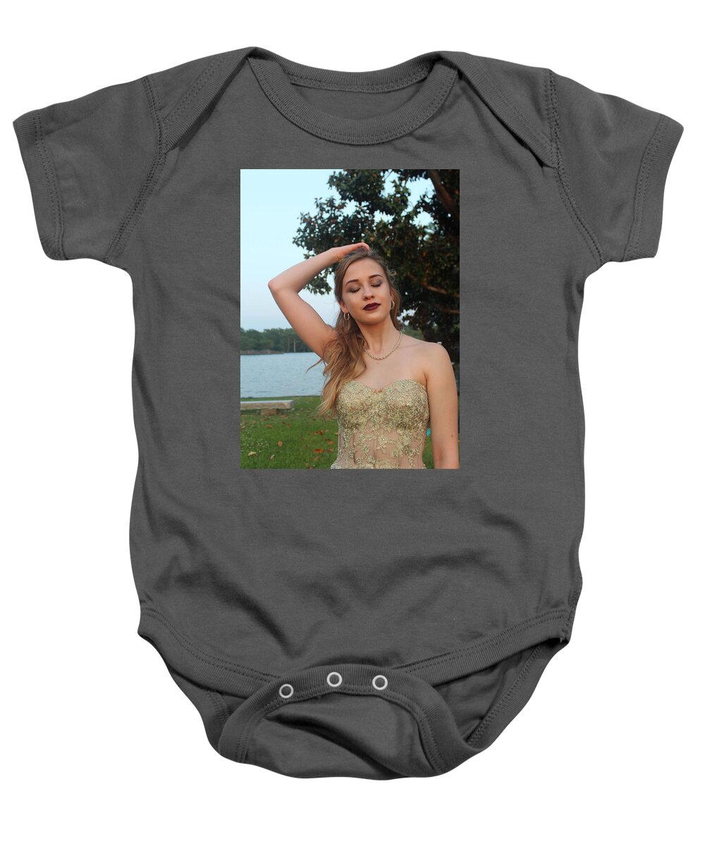Girl Baby Onesie featuring the photograph Haley #1 by Carolyn Ricks