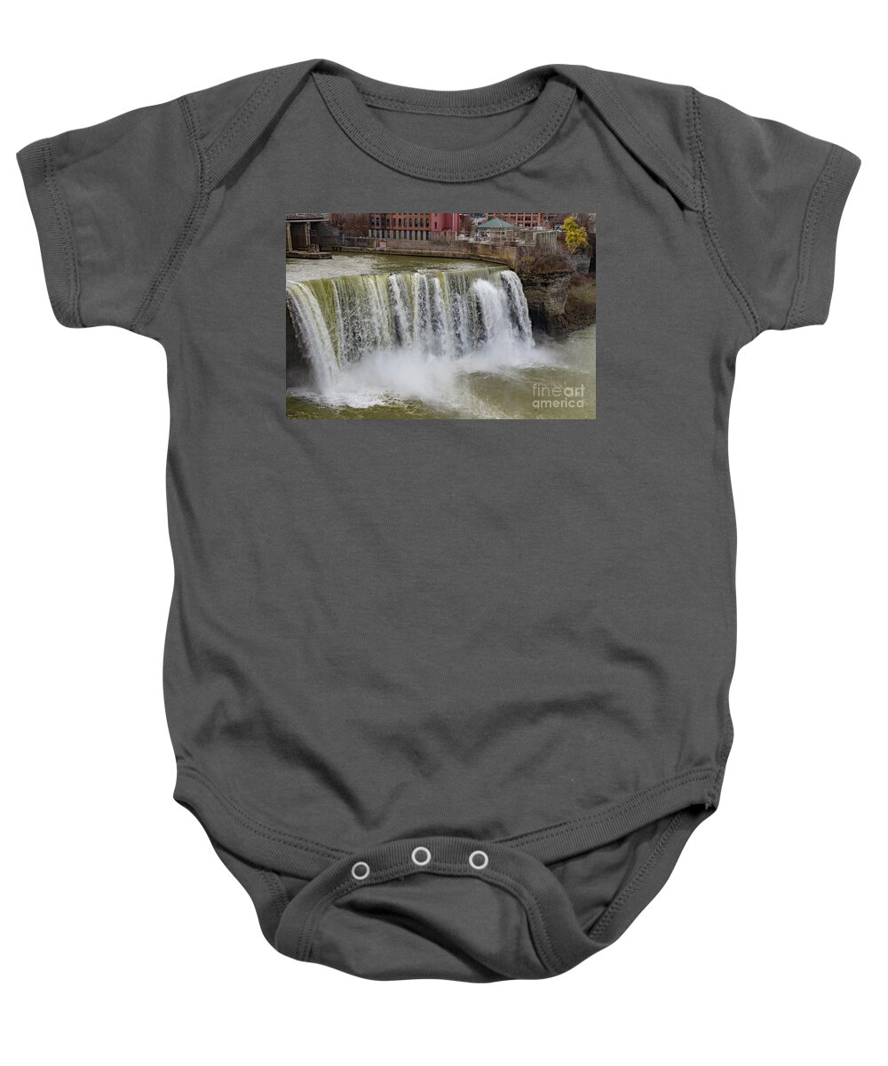 High Falls Baby Onesie featuring the photograph High Falls #1 by William Norton
