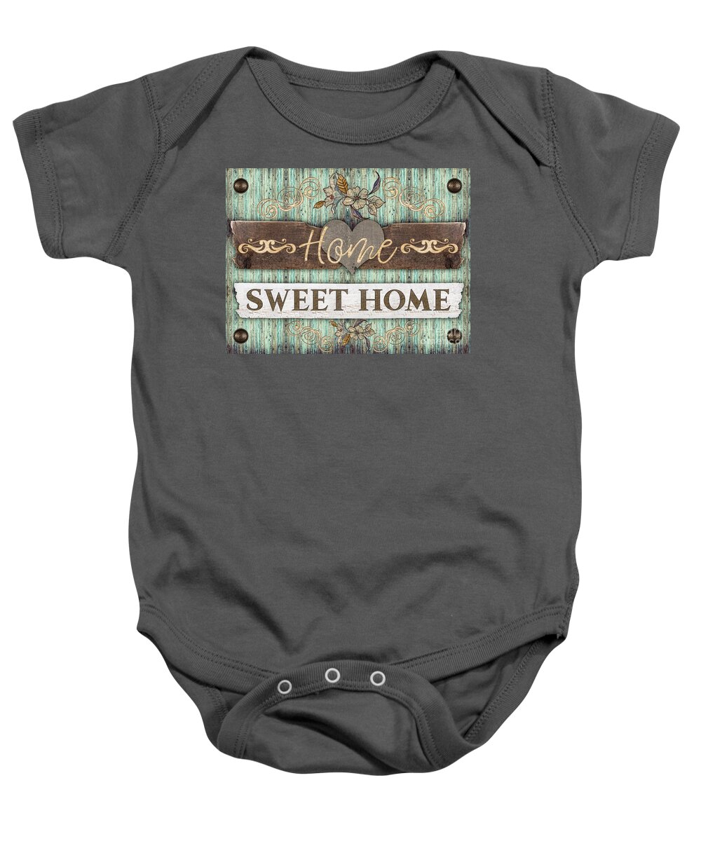 Home Sweet Home Baby Onesie featuring the digital art Home Sweet Home #1 by Mo T