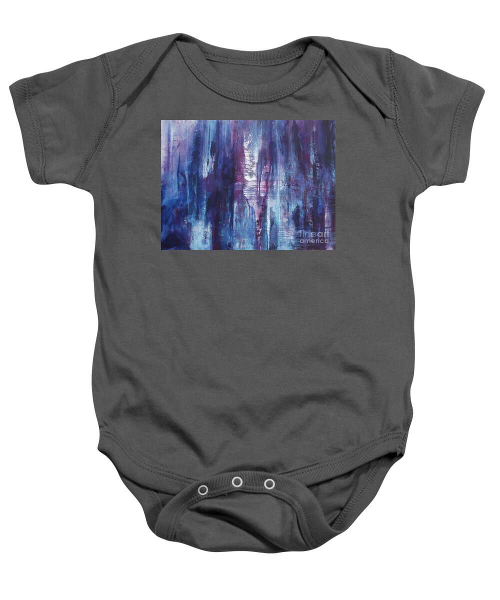 Abstract Baby Onesie featuring the painting Imagination by Valerie Travers