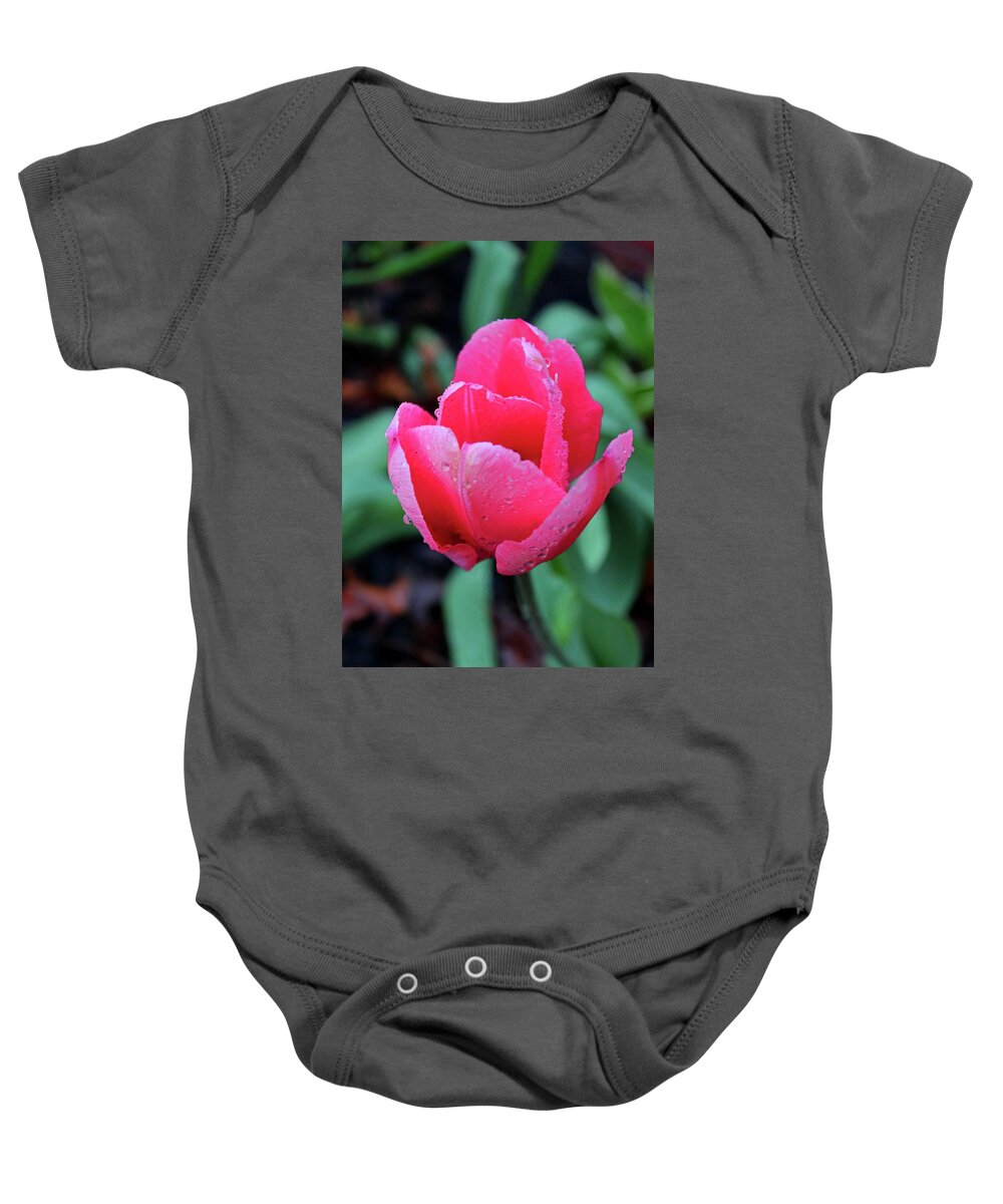 Raindrop Baby Onesie featuring the photograph Kiss a Girl in the Rain #1 by Michiale Schneider