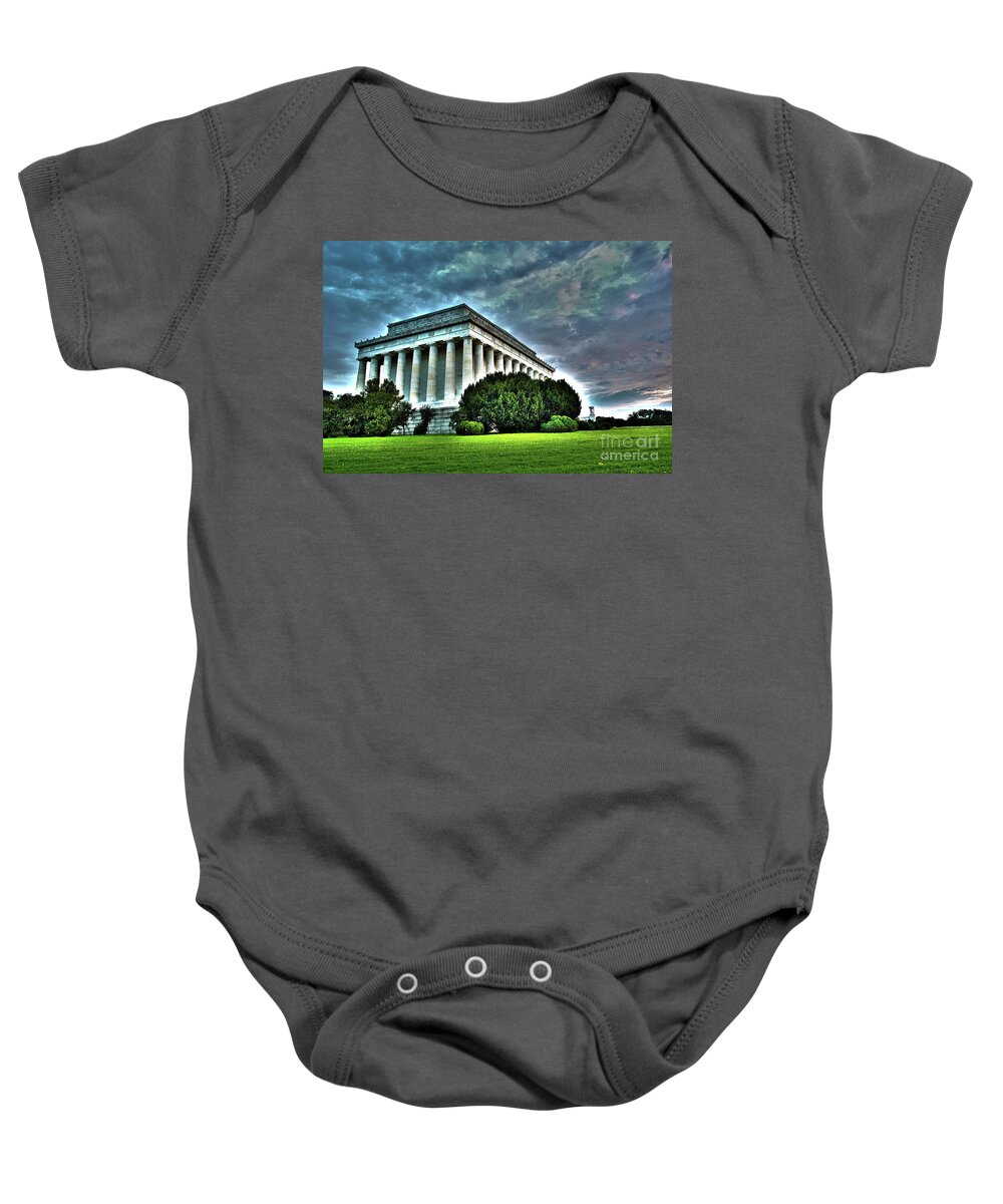 Lincoln Memorial Baby Onesie featuring the photograph Lincoln Memorial in Washington DC #1 by ELITE IMAGE photography By Chad McDermott