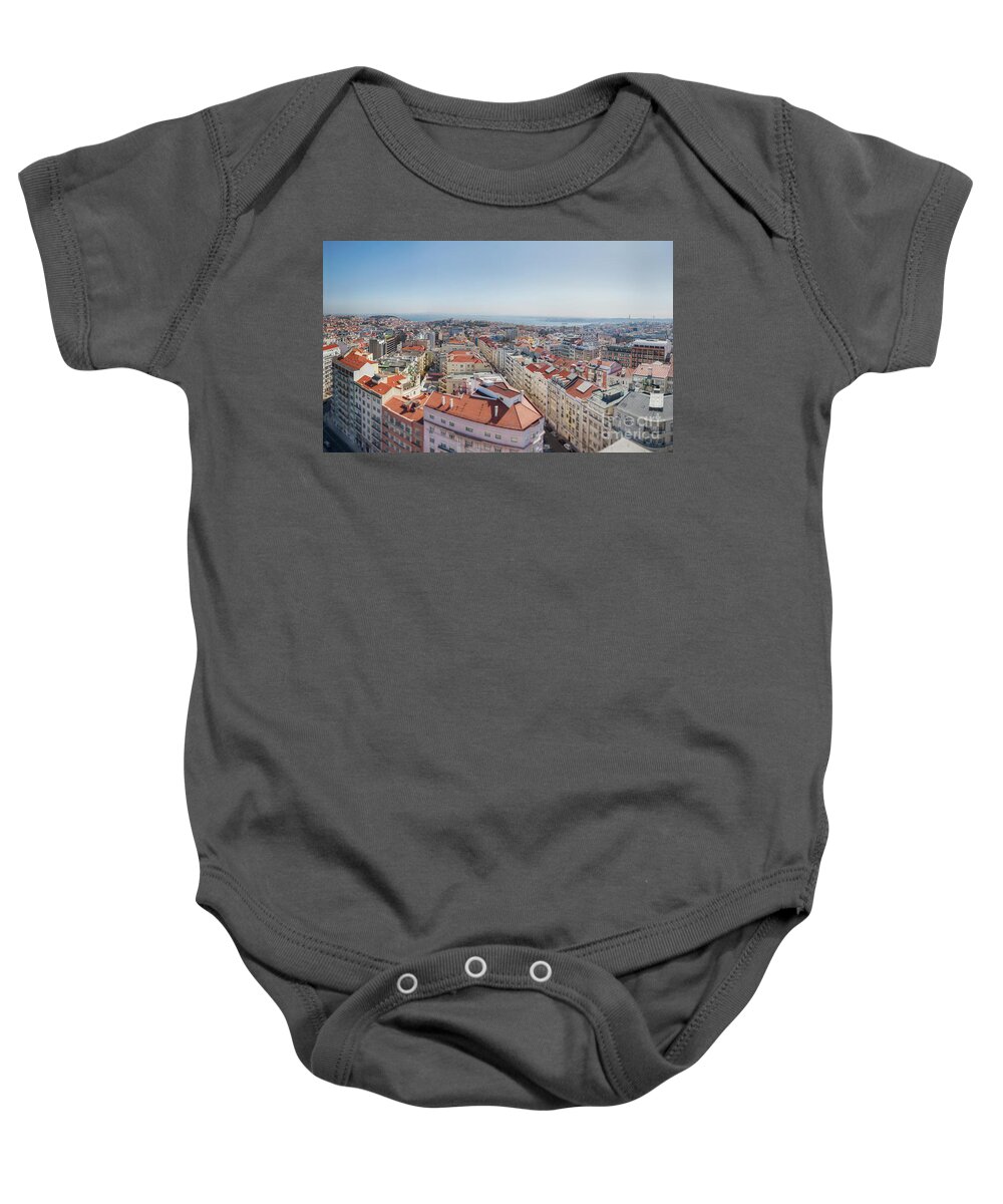 Portugal Baby Onesie featuring the photograph Lisbon's city panorama by Ariadna De Raadt