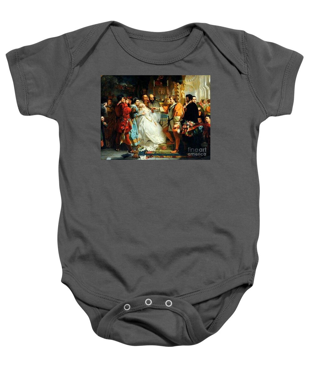 Marcus Stone - Claudio Baby Onesie featuring the painting Marcus Stone #1 by MotionAge Designs