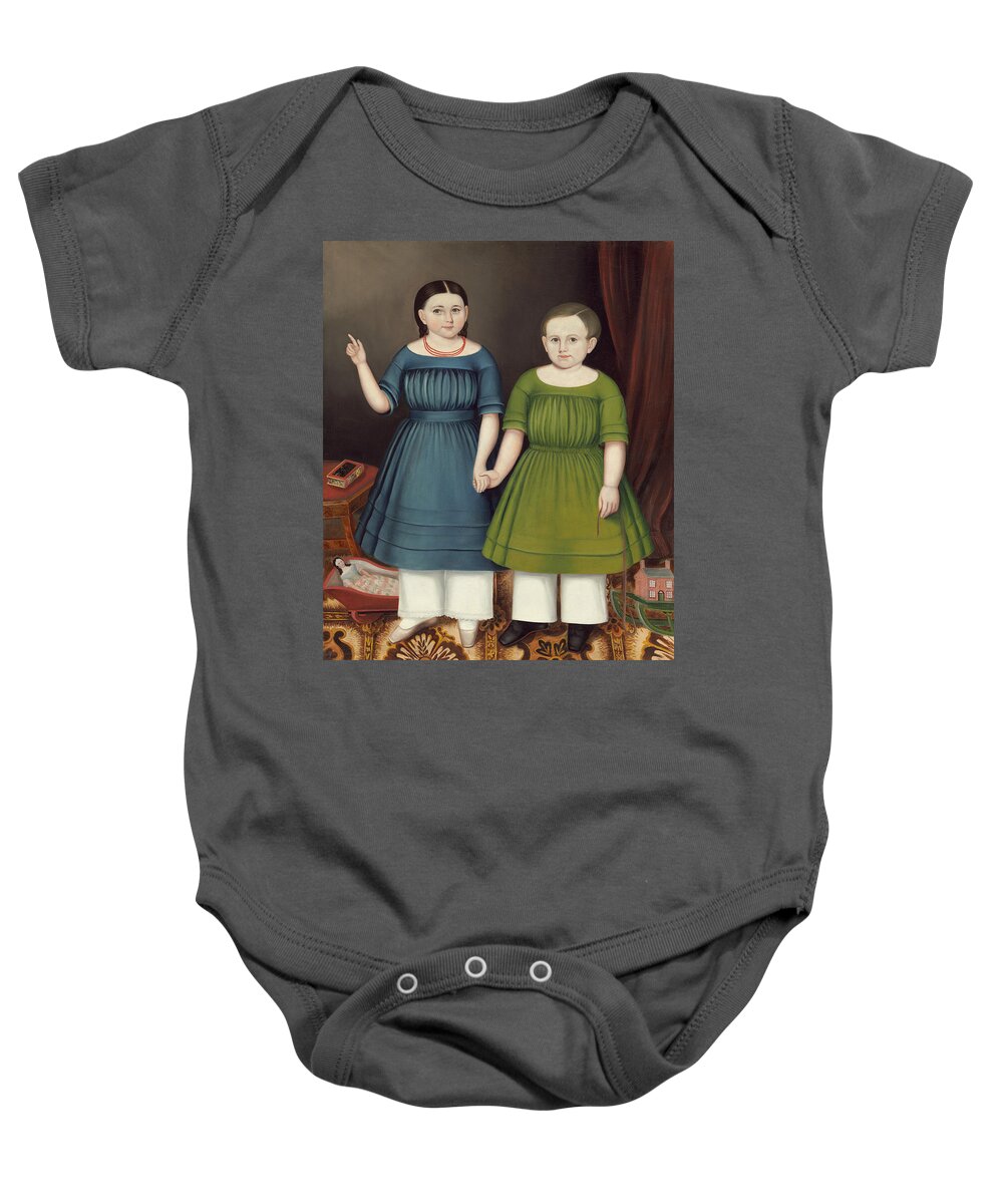 Art Baby Onesie featuring the painting Mary and Francis Wilcox #1 by Joseph Whiting Stock