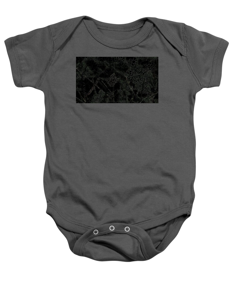 Vorotrans Baby Onesie featuring the mixed media Organic Leaves by Stephane Poirier