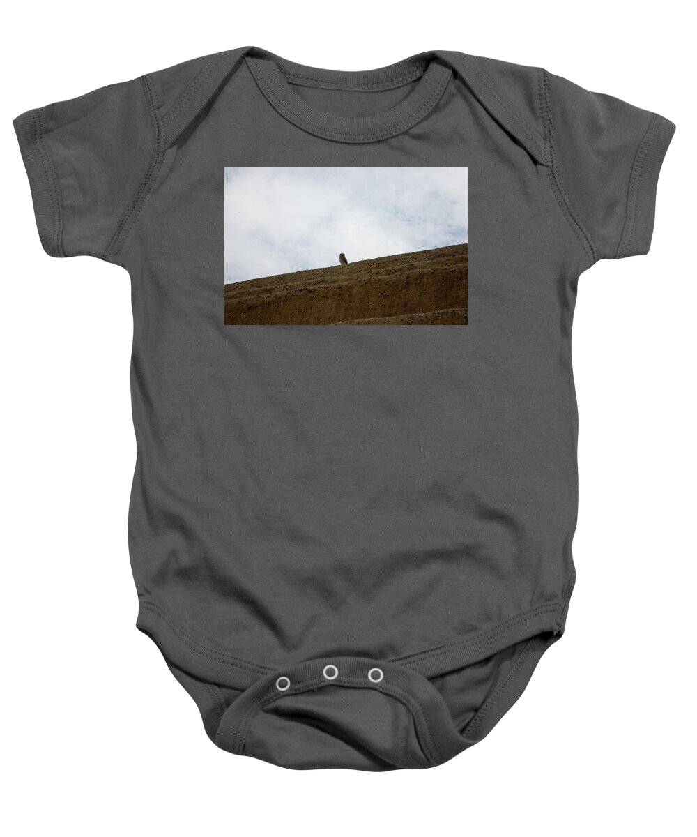 Animals Baby Onesie featuring the digital art Owl at the Emerald Temple in Trujilla Peru #1 by Carol Ailles