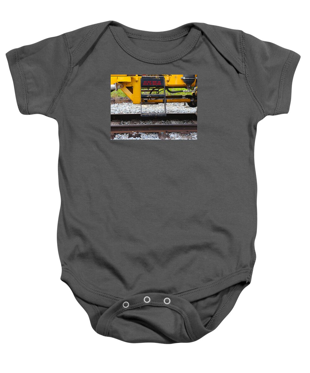 Railroad Equipment Baby Onesie featuring the photograph Railroad Equipment #1 by Dart Humeston
