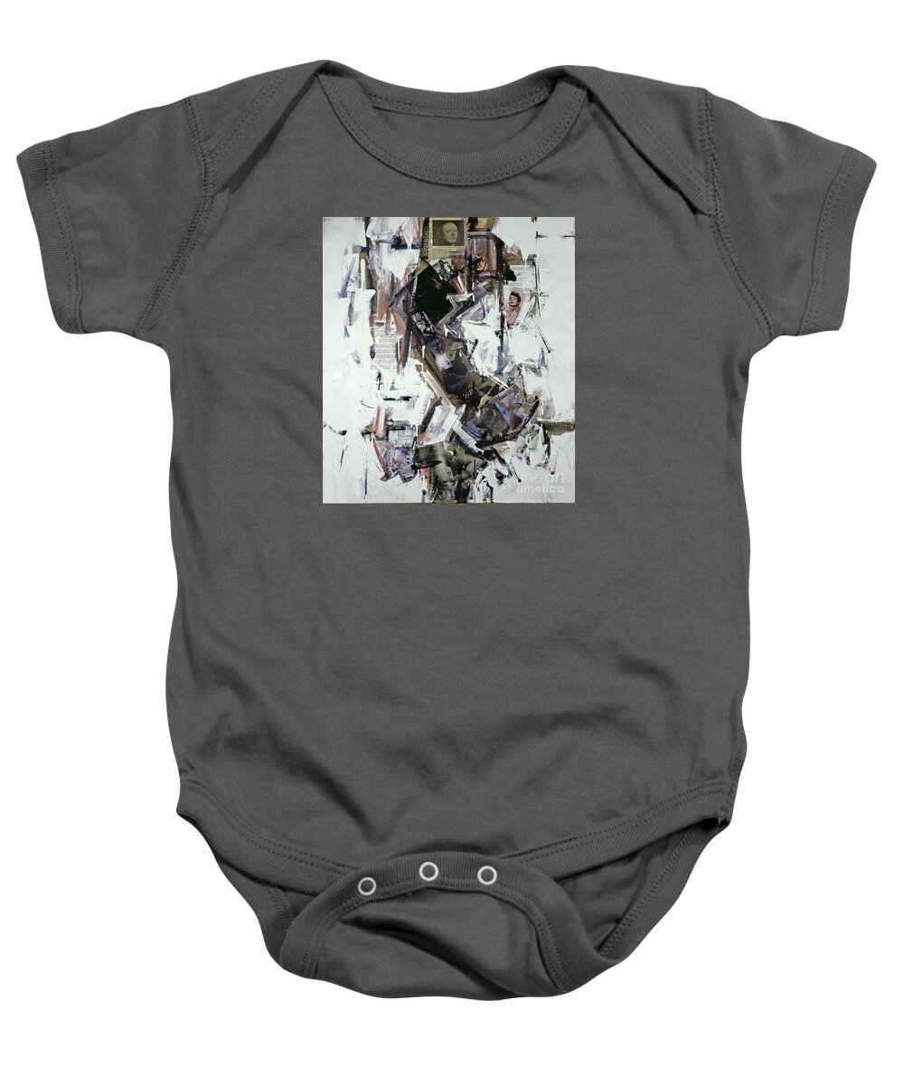 Black Baby Onesie featuring the painting Recordare #2 by Ritchard Rodriguez