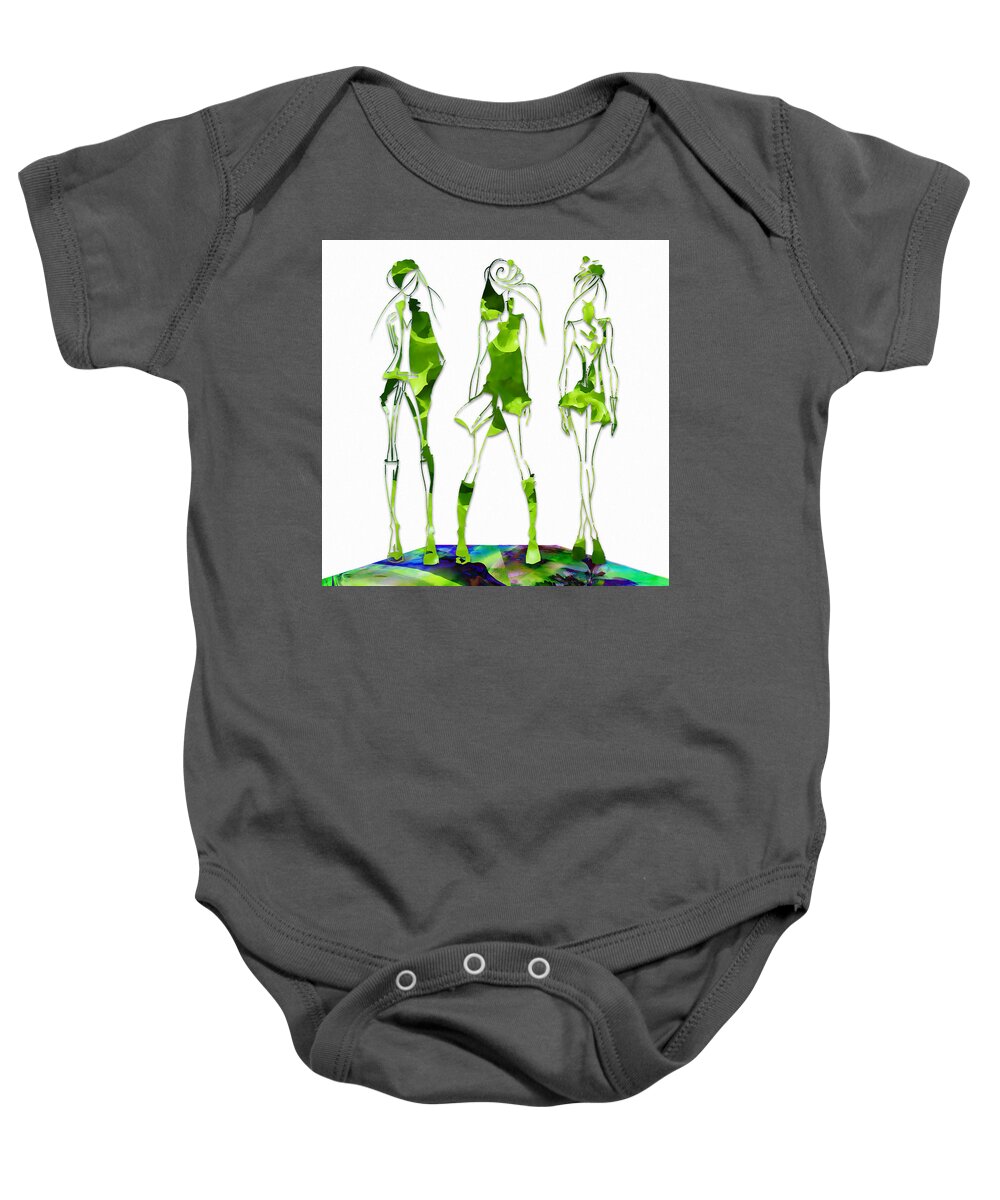 Fashion Baby Onesie featuring the mixed media Salad Dressing #1 by Marvin Blaine