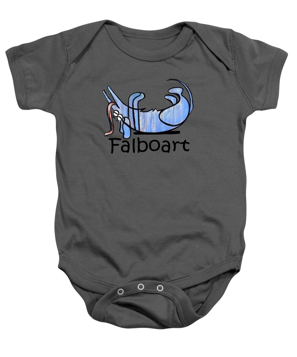 Scratch My Belly T-shirts Baby Onesie featuring the painting Scratch My Belly by Anthony Falbo
