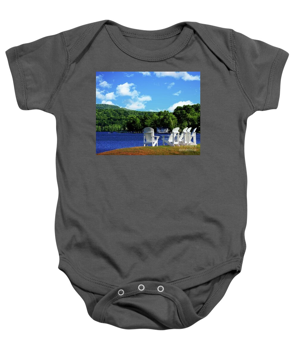 Lakes Region Baby Onesie featuring the photograph Laconia NH - South Down Shores by Mim White