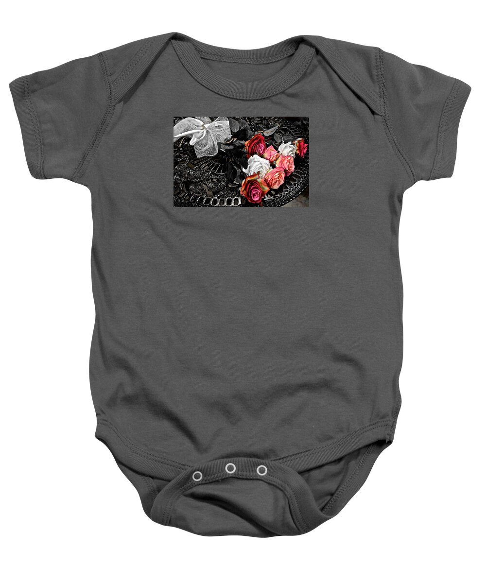 Bouquet Baby Onesie featuring the photograph Sundial Bouquet by Frozen in Time Fine Art Photography