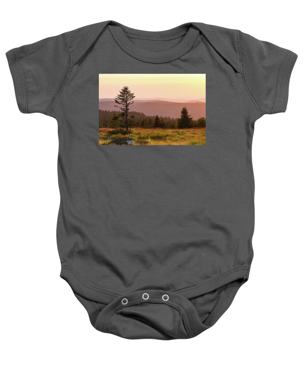 Sunset Baby Onesie featuring the photograph Sunset #1 by Paul MAURICE