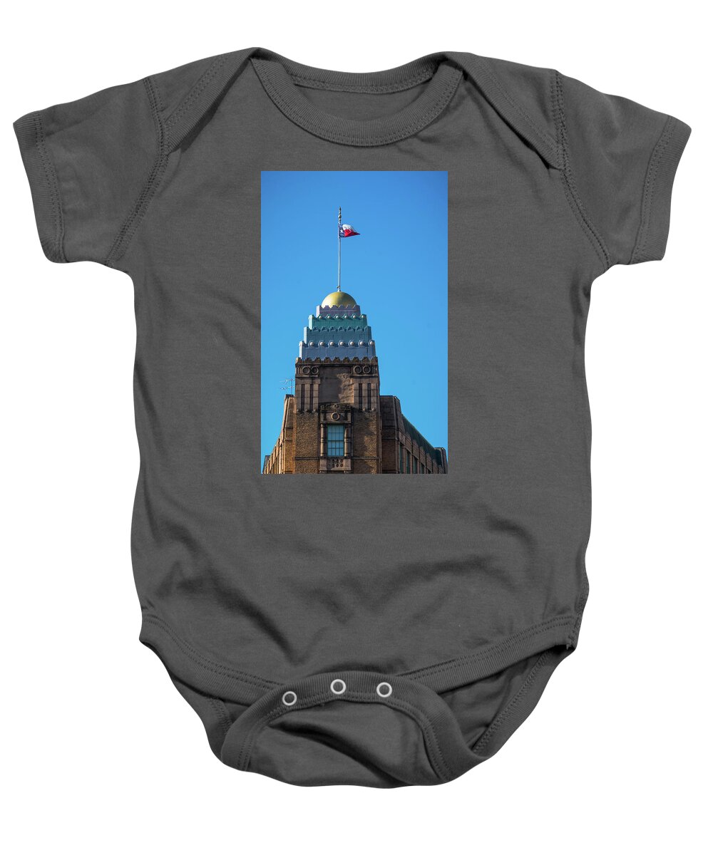 Texas Baby Onesie featuring the photograph Texas State Flag San Antonio #1 by Lawrence S Richardson Jr