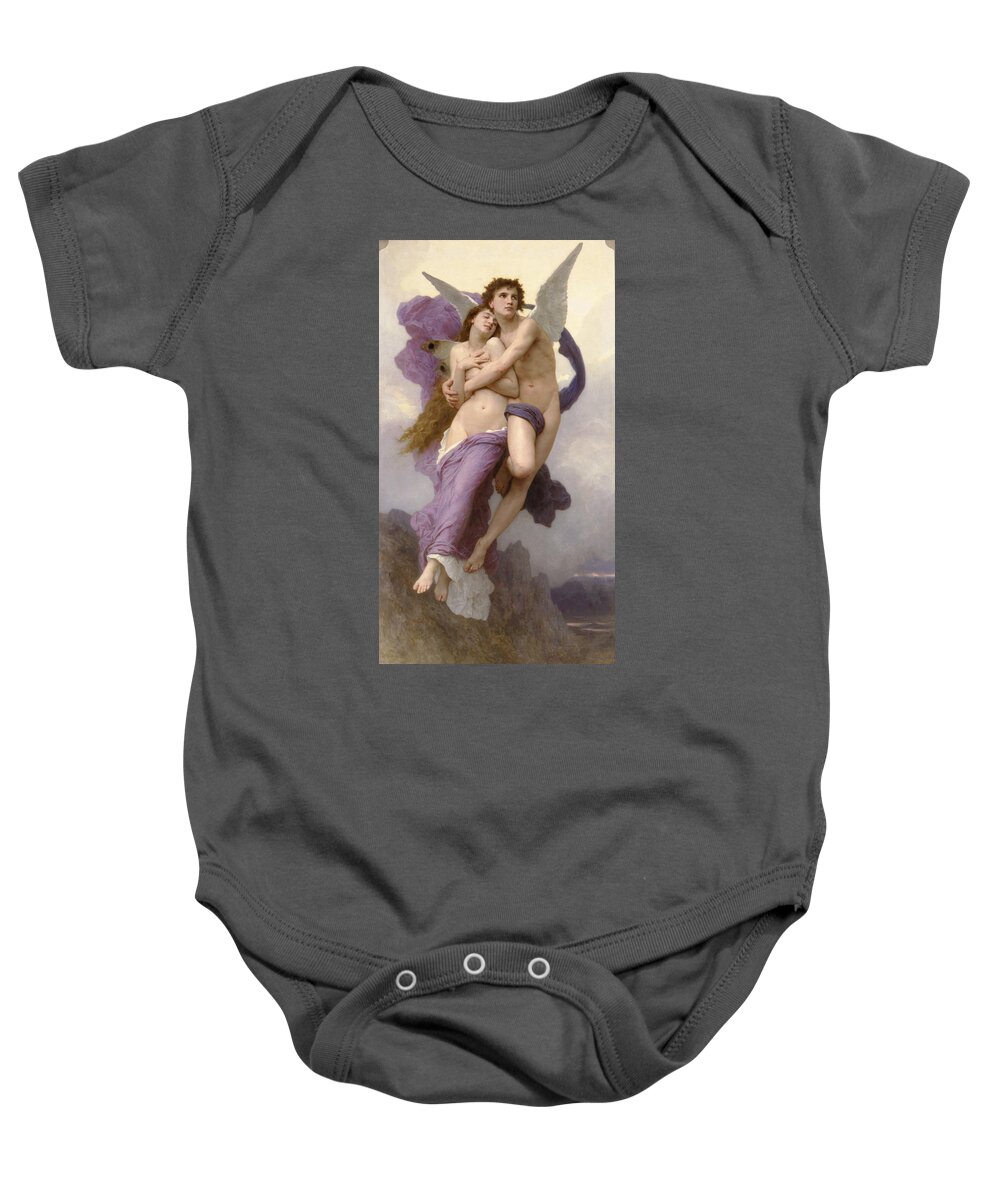 Bouguereau Baby Onesie featuring the painting The Abduction Of Psyche by Pam Neilands